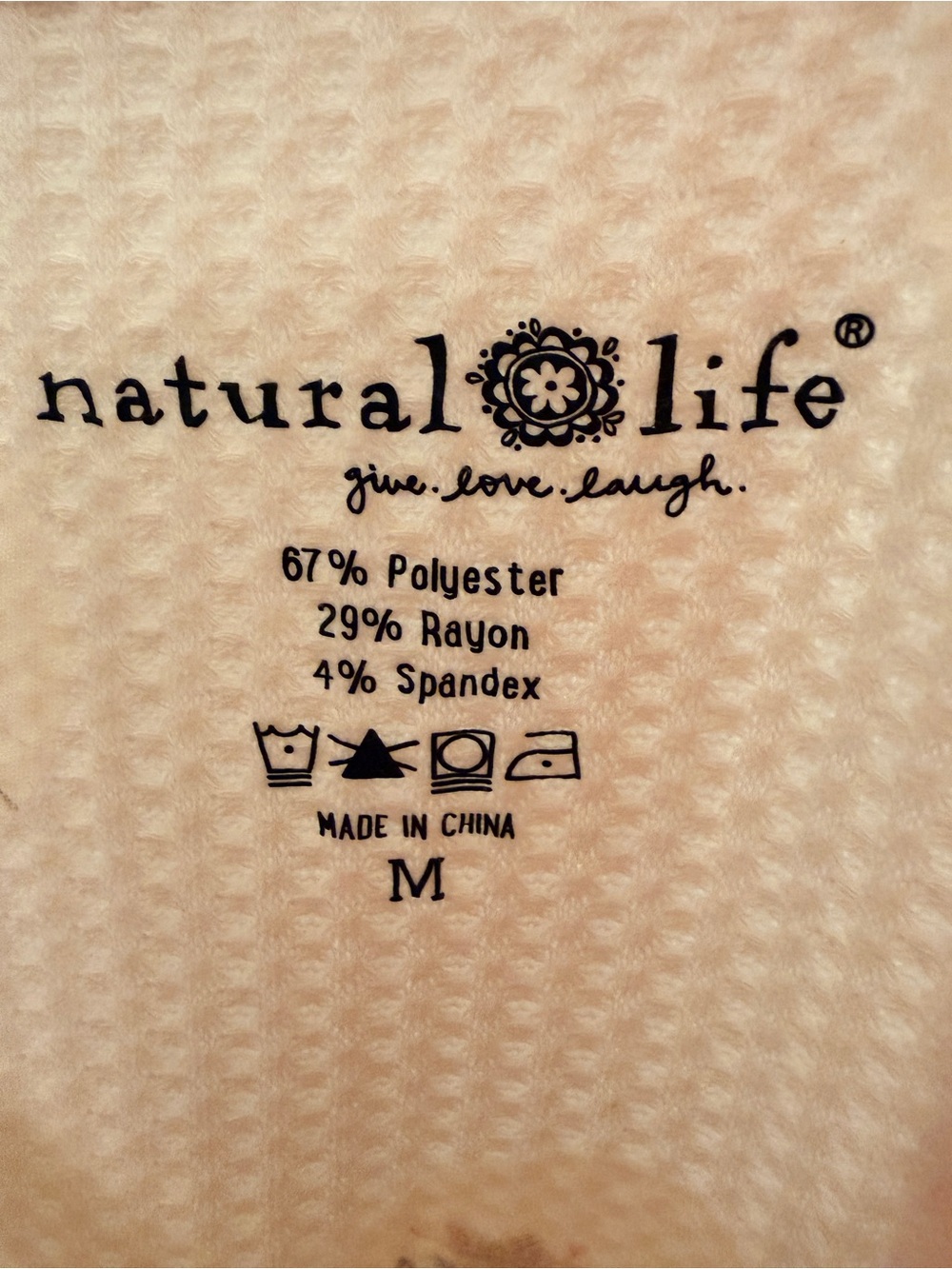 NATURAL LIFE Cream Waffle Knit Crew with Cute Assorted Cats Embroidery. Medium - Picture 3 of 8